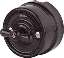 Выключатель-ретро керамика Werkel Retro 2-кл. коричневый картинка